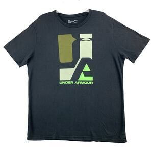 Under Armour Mens T Shirt Large Loose Fit Gray Short Sleeve Lghtweight Heat Gear